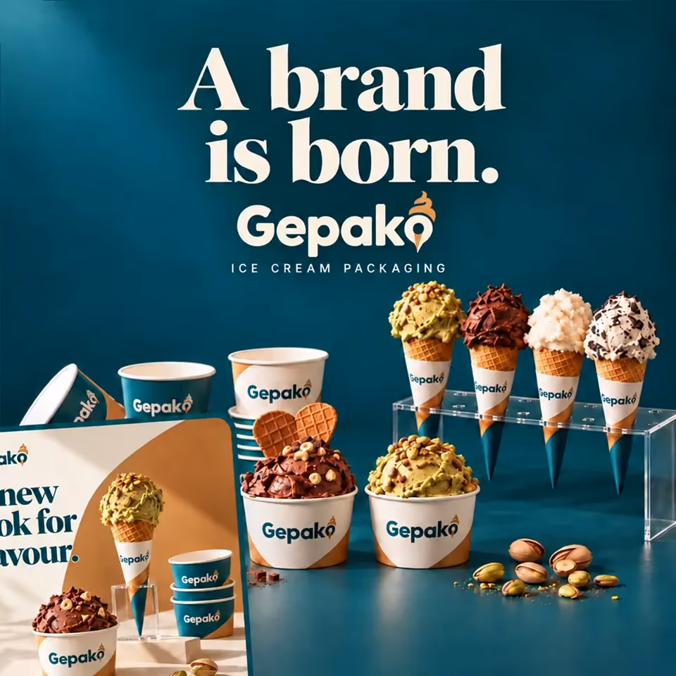 Gepako printed cups and cones